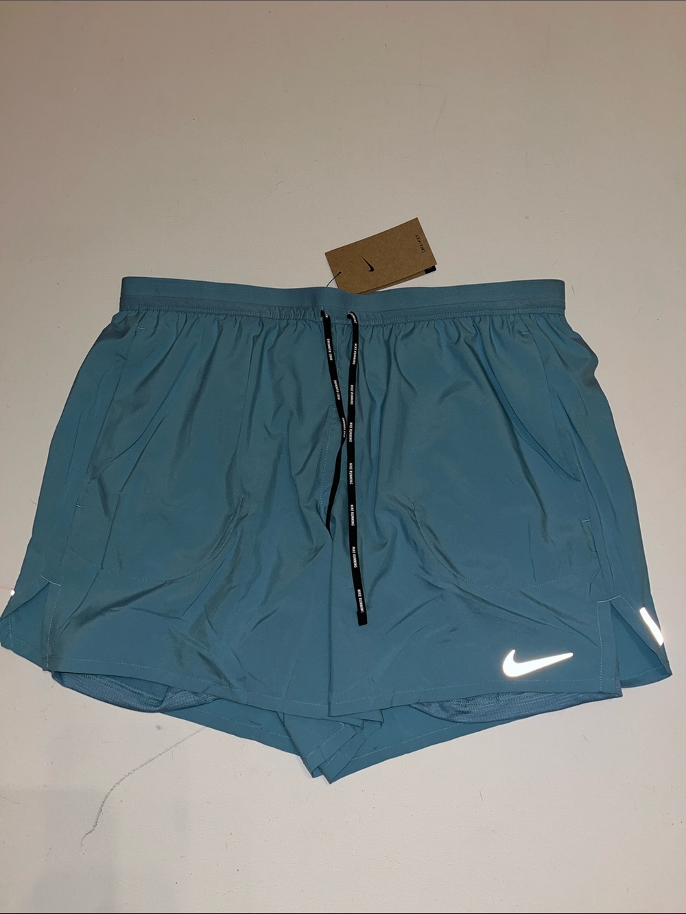 Nike Running Shorts Men's XL 2 in 1 5" Turquoise Flex Stride  NWT
